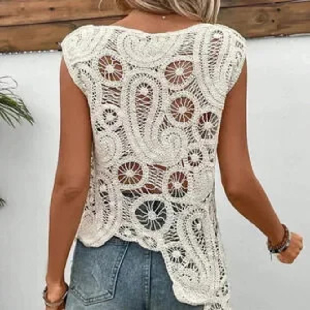 Apricot Casual Women's Vacation Irregular Hem Knit Top